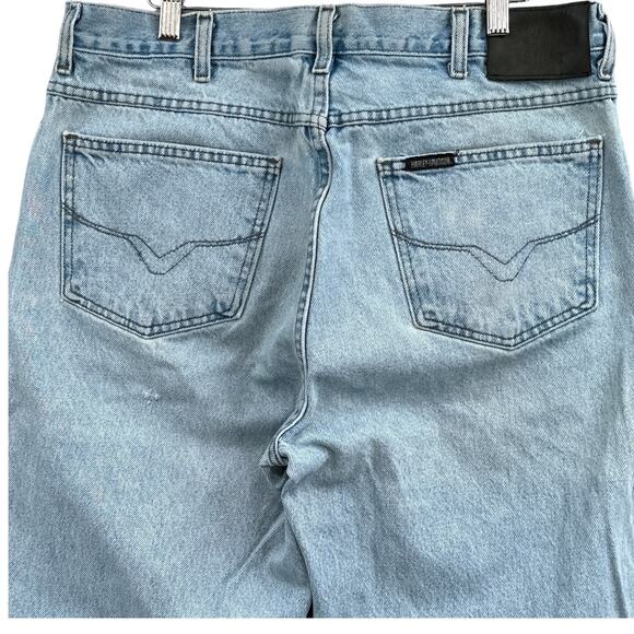 Harley Davidson Jeans 32x32 Motorcycle Y2K Biker Grunge Distressed Rugged Street - Picture 12 of 16